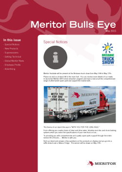 Issue 31 - May 2015 - Meritor Parts Online Australia Home