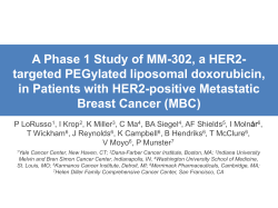 A Phase 1 Study of MM-302, a HER2- targeted PEGylated liposomal