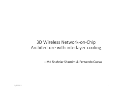3D Wireless NetworkâonâChip Architecture with interlayer cooling
