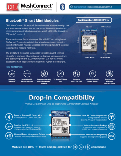 BluetoothÂ® Smart Mini Modules Product Brief