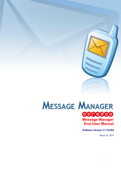Desktop Client Manual - Ooredoo Message Manager User Interface