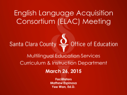 ELAC Meeting PowerPoint 3-26-15