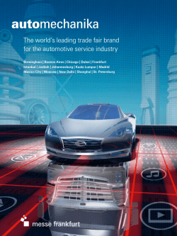 The world`s leading trade fair brand for the automotive service industry
