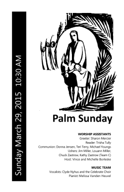 Palm Sunday - Messiah Church â ELCA