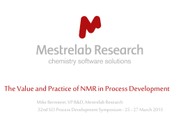 The Value and Practice of NMR in Process Development