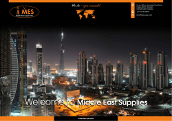 MES FZC Presentation - Middle East Supplies FZC