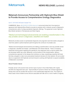 Metamark Announces Partnership with Highmark Blue Shield to