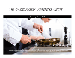 Catering Info - Metropolitan Centre