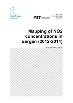 Mapping of NO2 concentrations in Bergen