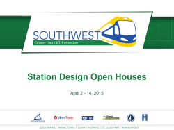 Southwest LRT: Station Design Open Houses