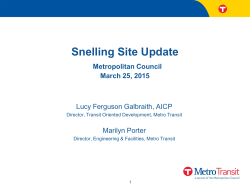 Snelling Site Update - Metropolitan Council