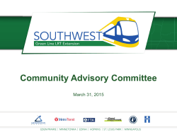 Southwest LRT: Community Advisory Committee