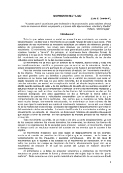 MOVIMIENTO RECTILINIO (Luis E. CuarÃ¡n C.) âY
