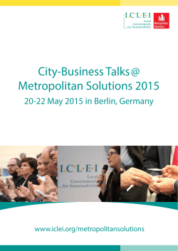 City-Business Talks @ Metropolitan Solutions 2015