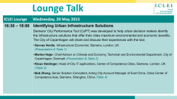 ICLEI Lounge Wednesday, 20 May 2015 - City