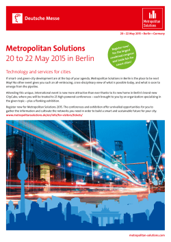 PDF - City-Business Talks @ Metropolitan Solutions 2015