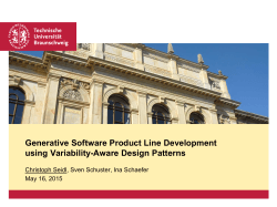Generative Software Product Line Development using Variability