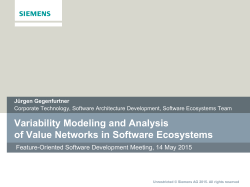 Variability Modeling and Analysis of Value Networks in Software