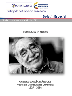 BoletÃ­n Especial GABRIEL GARCÃA MÃRQUEZ Nobel de Literatura