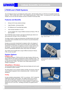 Linkam LTS420 Temperature Controlled Stages Brochure