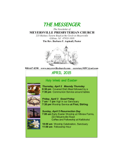 April 2015 Messenger - Meyersville Presbyterian Church