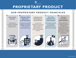 OUR PROPRIETARY PRODUCT PRINCIPLES