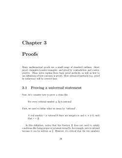 Chapter 3 Proofs - Margaret M. Fleck