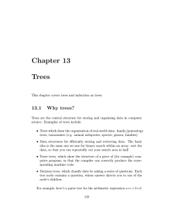 Chapter 13 Trees - Margaret M. Fleck