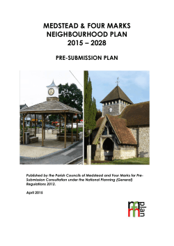 Medstead Village - Medstead & Four Marks Neighbourhood Plan