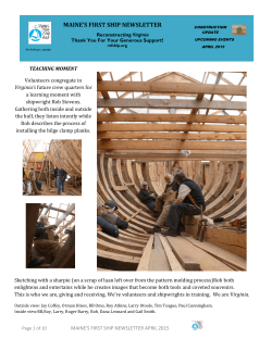 MAINE`S FIRST SHIP NEWSLETTER