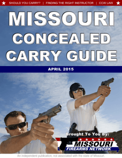 Missouri Concealed Carry Guide 2015 v1.0.pub