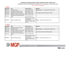 MAITRISE EN GESTION DE PROJET, PROFIL