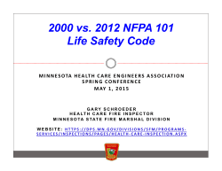 2000 vs. 2012 NFPA 101 Life Safety Code