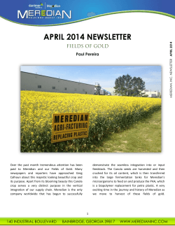 Meredian April 2014 Newsletter