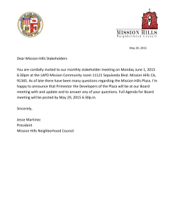 MHNC 1 - Mission Hills Neighborhood Council