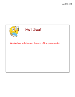 hot seat review day 2 problems and solutions 4-14-2015