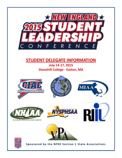 Conference information packet - Massachusetts Interscholastic