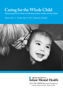 Brochure. - Michigan Association for Infant Mental Health