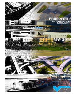 Prospectus for Transportation Improvements - Miami