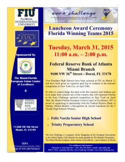 Tuesday, March 31, 2015 - Miami-Florida European Union Center of