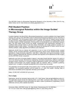 PhD Student Position in Microsurgical Robotics within the