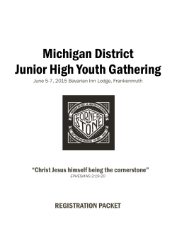 Registration Packet - Michigan District, LCMS