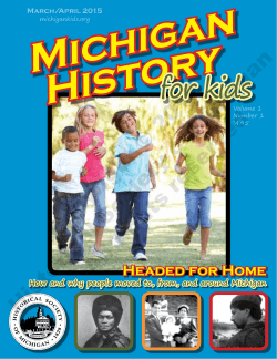 March/April 2015 (v1n1) - Michigan History for Kids