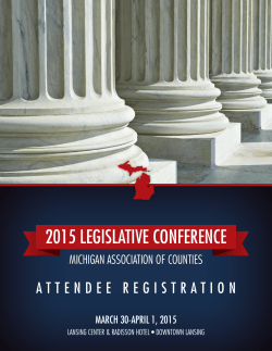 2015 legislative conference - Michigan Association of Counties