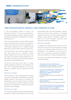 Tata Communications reaches a new milestone in India