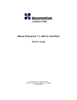 eRoom Enterprise 7.2 eDK for Workflow Toolkit Guide
