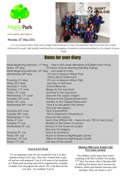 Monday 11th May 2015 - Middle Park Primary School