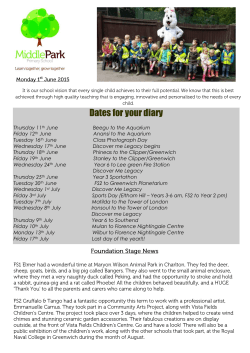 Monday 1st June 2015 - Middle Park Primary School