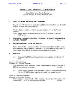 Minutes of the Middlesex County Council meeting held on March 10