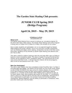 JUNIOR CLUB Spring 2015